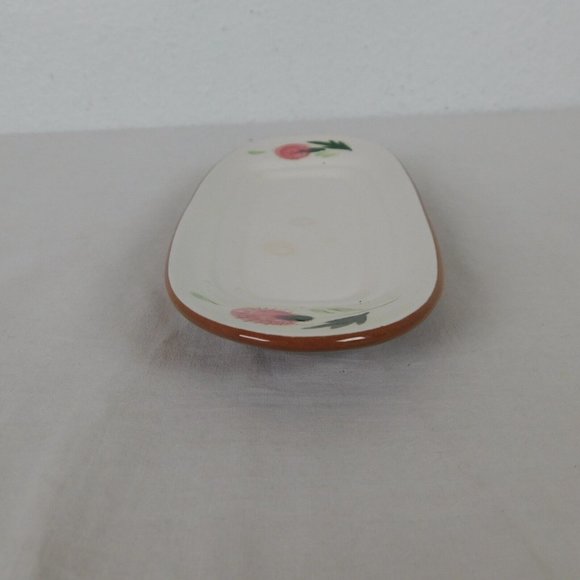 Stangl Pottery Pink Thistle 1/4 lb Covered Butter Dish Vintage FLAW-Small stains - Picture 7 of 12